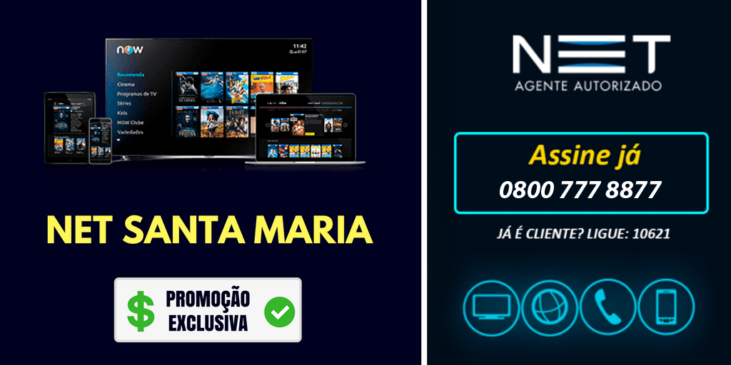 NET Santa Maria 0800 777 8877 NET com WiFi por R49,00